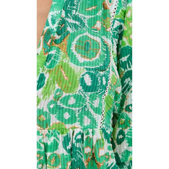 NEW POUPETTE ST BARTH aria mini dress in green pencilleo - Picture 6 of 9
